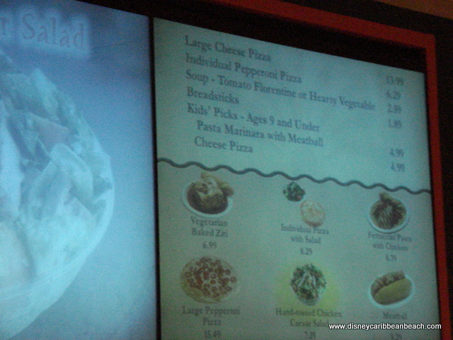 Market Street Pizza/Pasta menu