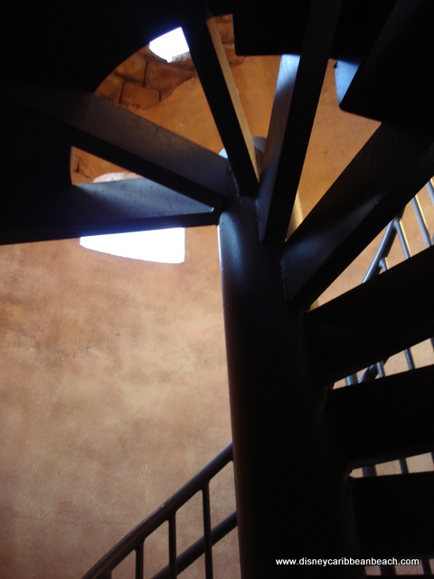 Stairs to second pool slide