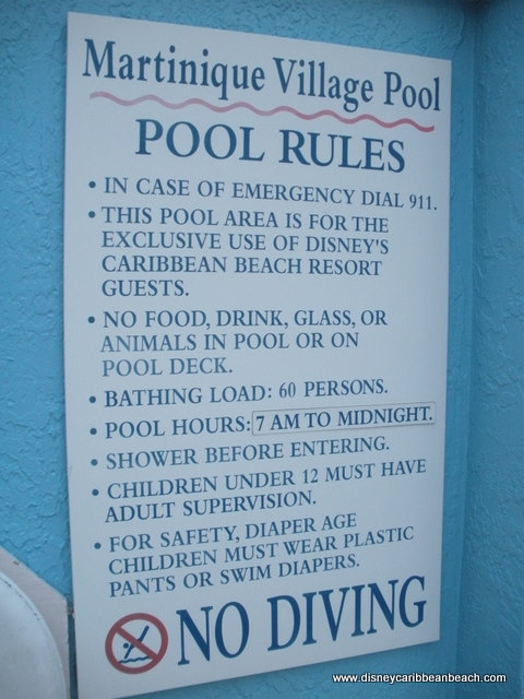Martinique Pool Rules